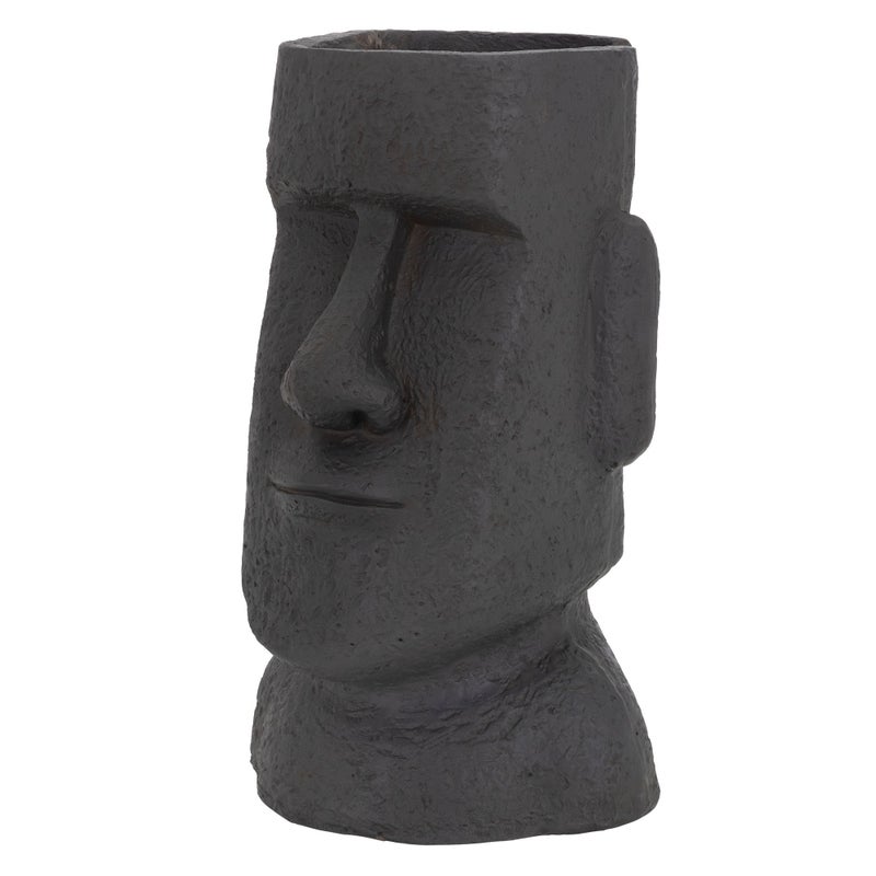 Flowerpot Easter Island Moai 26x23x43cm Vase Plant Pot Anthracite Statue