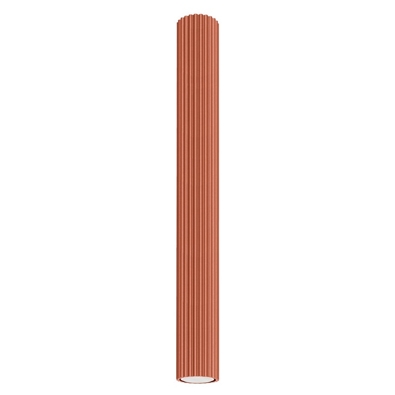 Plafon KARBON 60 czerwony ochra, minimalistyczny - 6.5x6.5x60cm Sollux