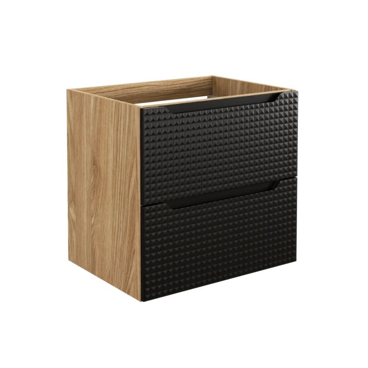 Szafka pod umywalkę LUXOR BLACK 82-60-2S 60cm dąb olejowany/czarna