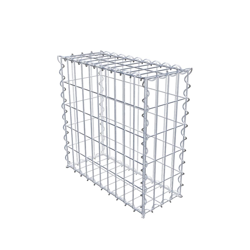 Gabion 50 cm x 50 cm x 20 cm (dł. x wys. x gł.), rozmiar oczek 5 cm x 10 cm, spirala