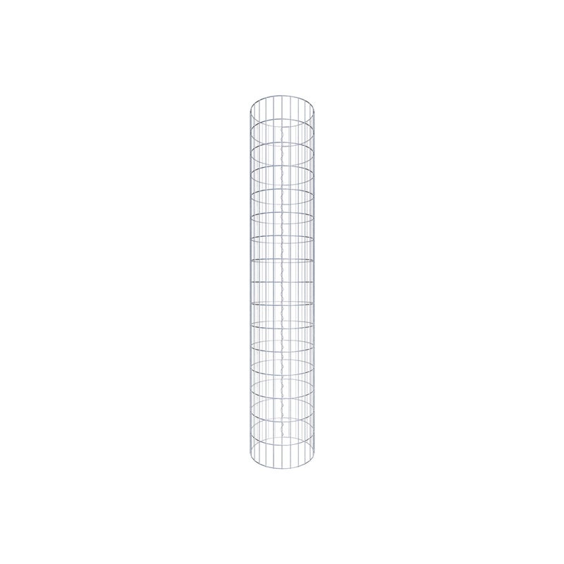 Kolumna gabionowa o średnicy 42 cm, okrągła MW 5 x 10 cm - Wysokość: 1,60 m