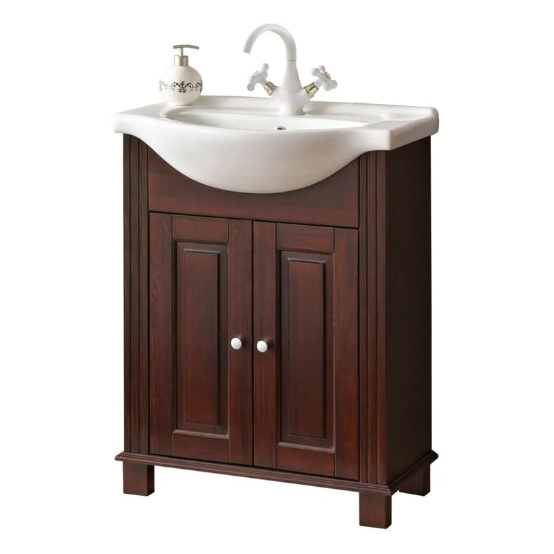 Szafka pod umywalkę RETRO 864 65 cm brązowa