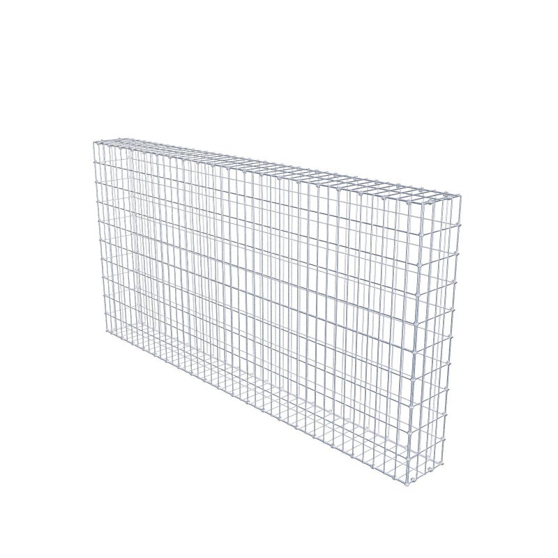 Gabion 200 cm x 100 cm x 20 cm (dł. x wys. x gł.), rozmiar oczek 5 x 10 cm, pierścień spiralny