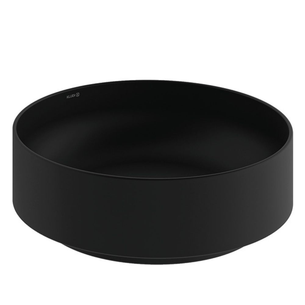 Kludi Resa R umywalka z korkiem 40x40 cm okrągła nablatowa czarny mat 58CW1039 - Wysyłka w 24h