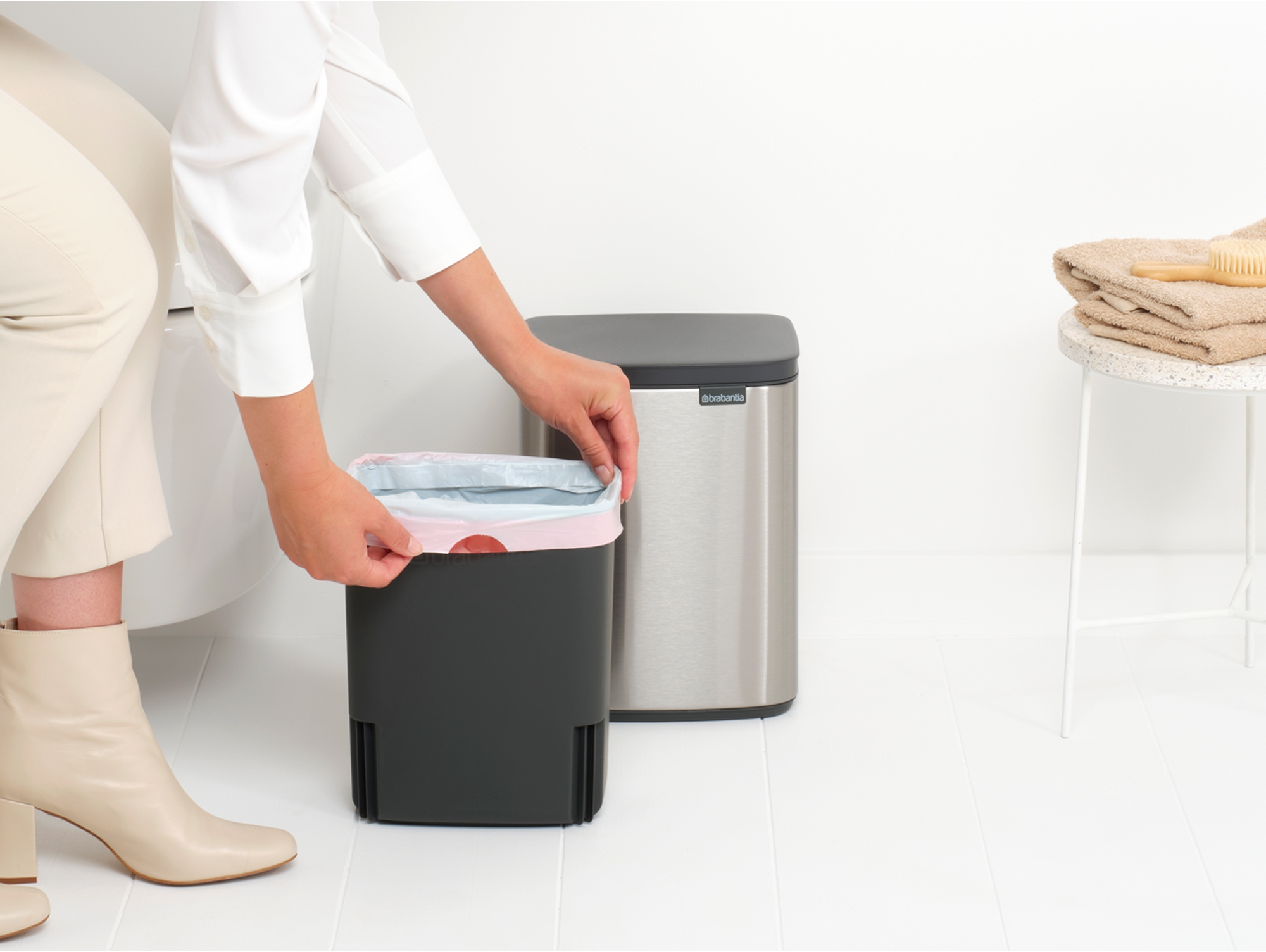 Brabantia Bo kosz na śmieci 7 l stal mat 222962
