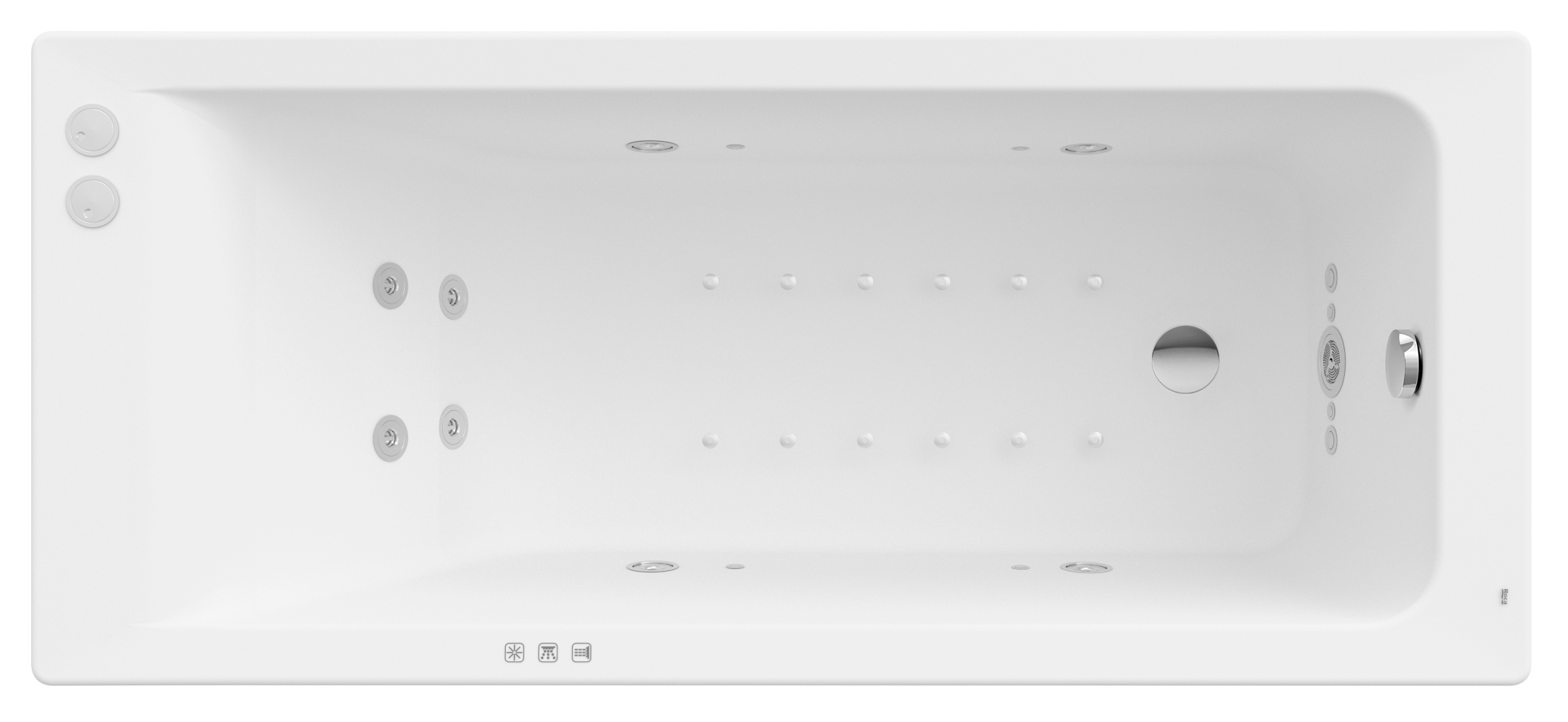 Roca Easy wanna z hydromasażem 160x70 cm prostokątna biała A24T318000