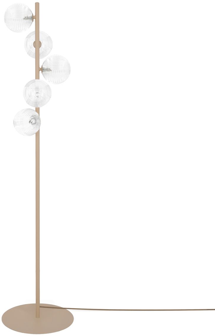 Kaja Tesoro lampa stojąca 5x10 W przezroczysta-beżowa K-5702