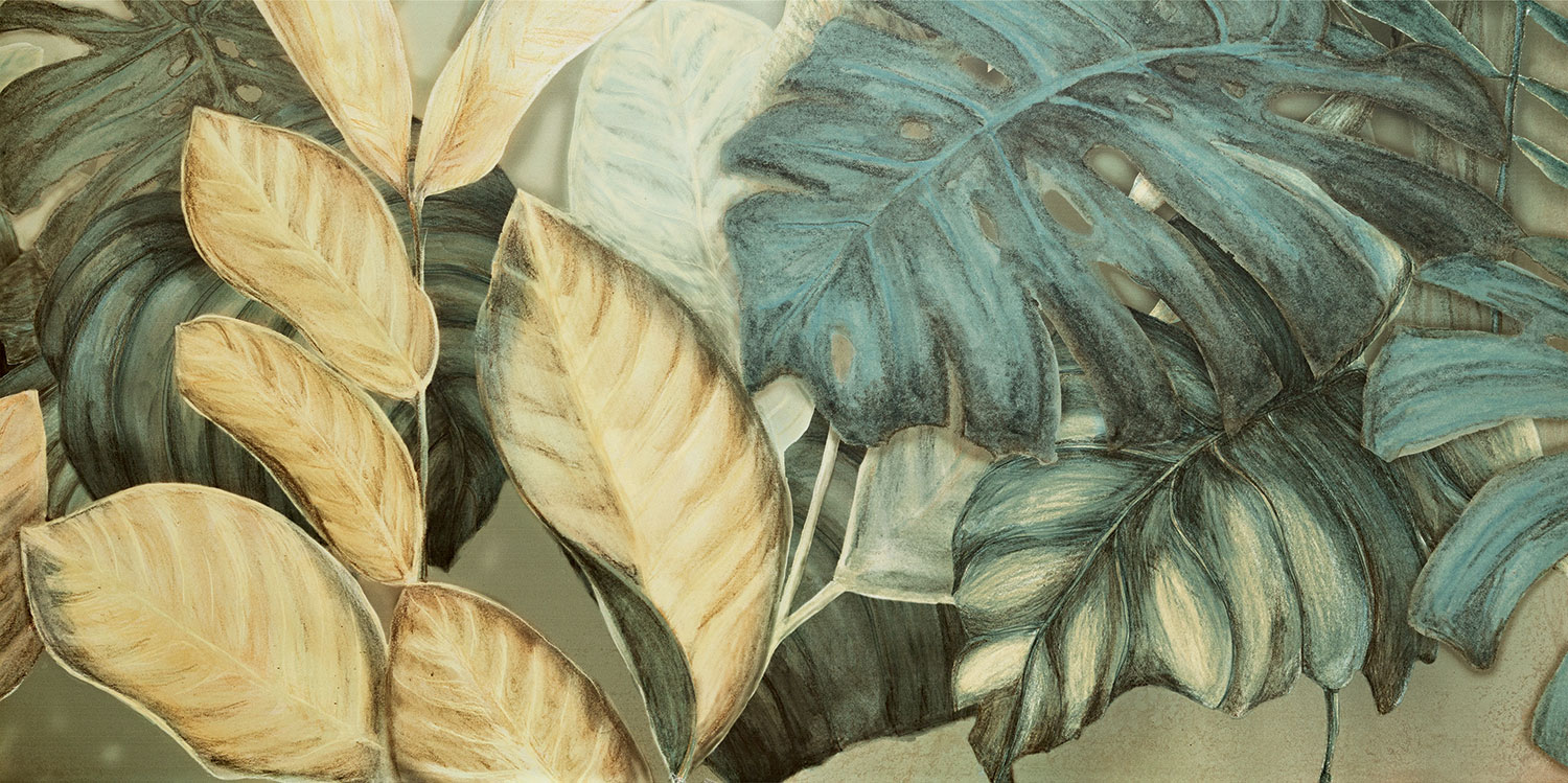 Domino Alabaster Shine leaves A Element 1 dekor podłogowy 119,8x59,8 cm