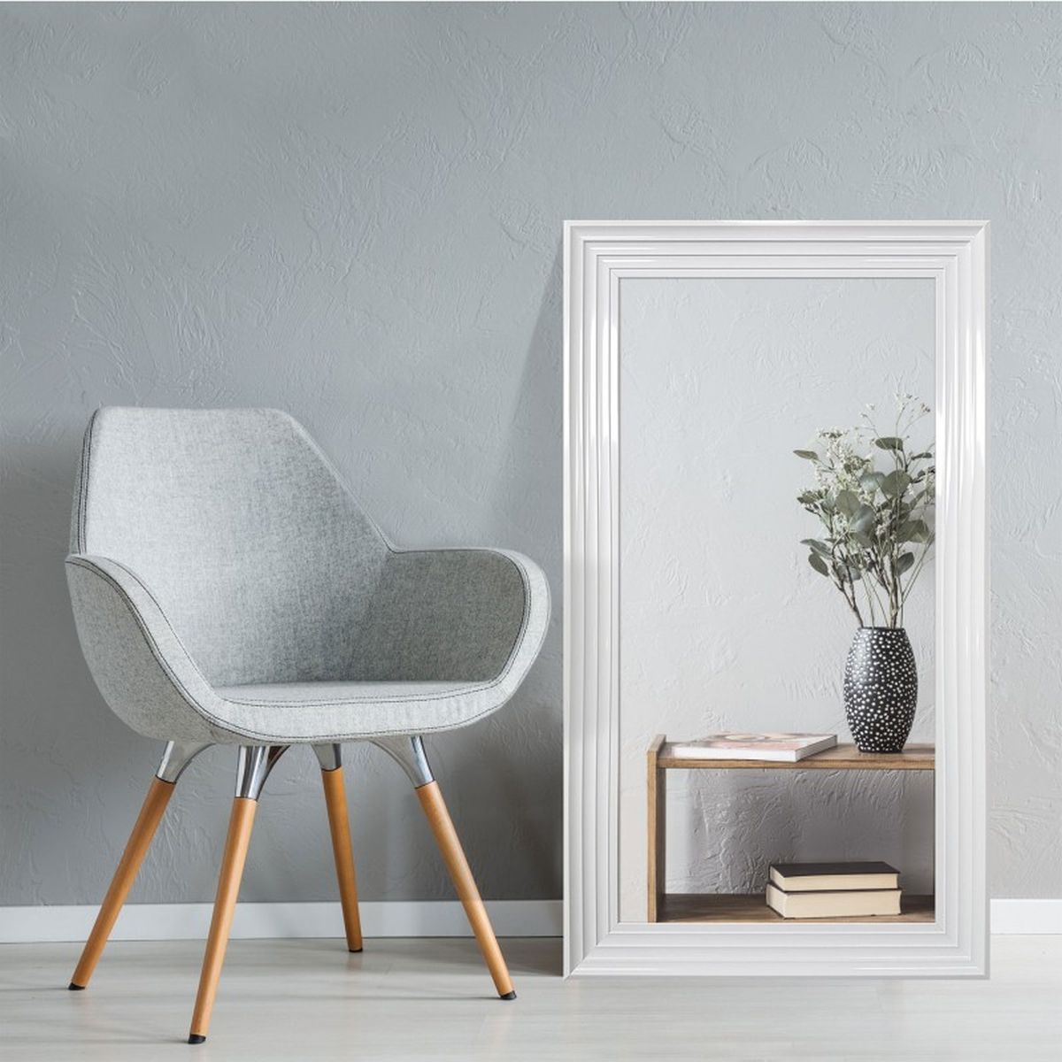 Ars Longa Malaga lustro 54,4x144,4 cm prostokątne biały MALAGA40130-B - Wysyłka w 24h