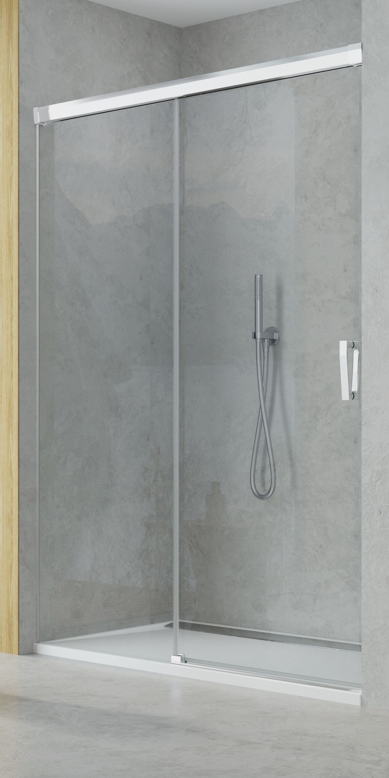 SanSwiss Cadura drzwi prysznicowe 120 cm lewe połysk/szkło przezroczyste CAS2G1205007