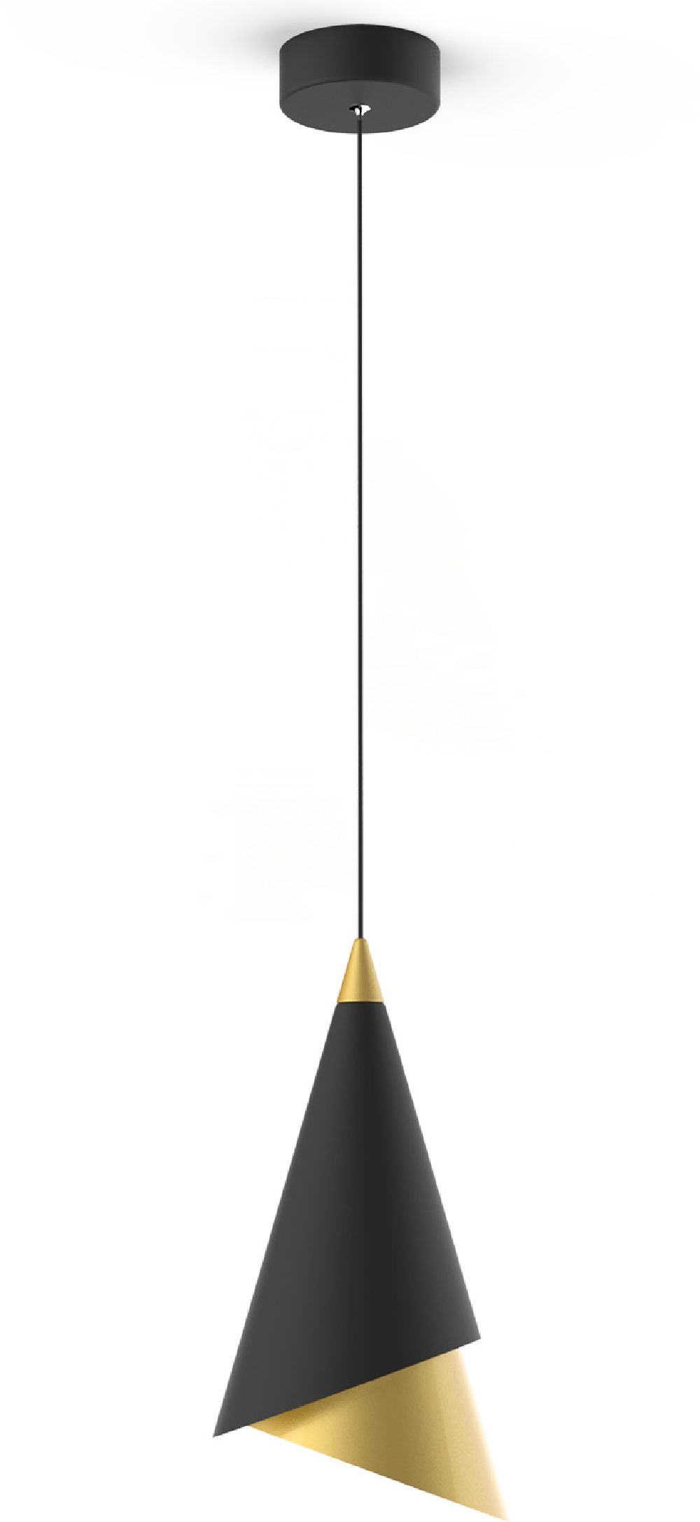 Italux Raalto lampa wisząca 1x13 W czarna PND-433128-1A