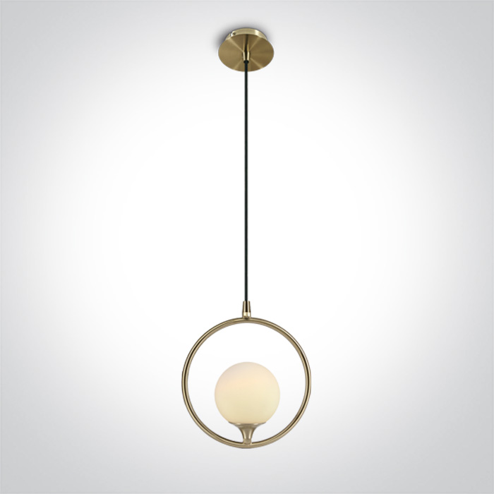 One Light Carla Z1 lampa wisząca 1x9 W mosiądz szczotkowany 63116/BBS