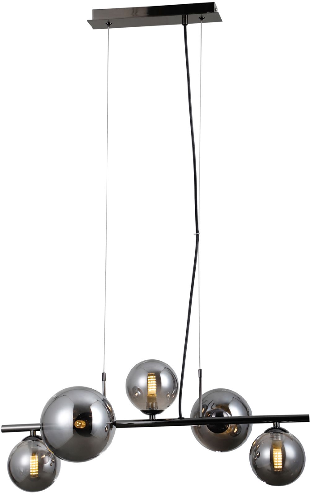 Italux Canello lampa wisząca 5x5 W czarna PND-406007-5A-BCR