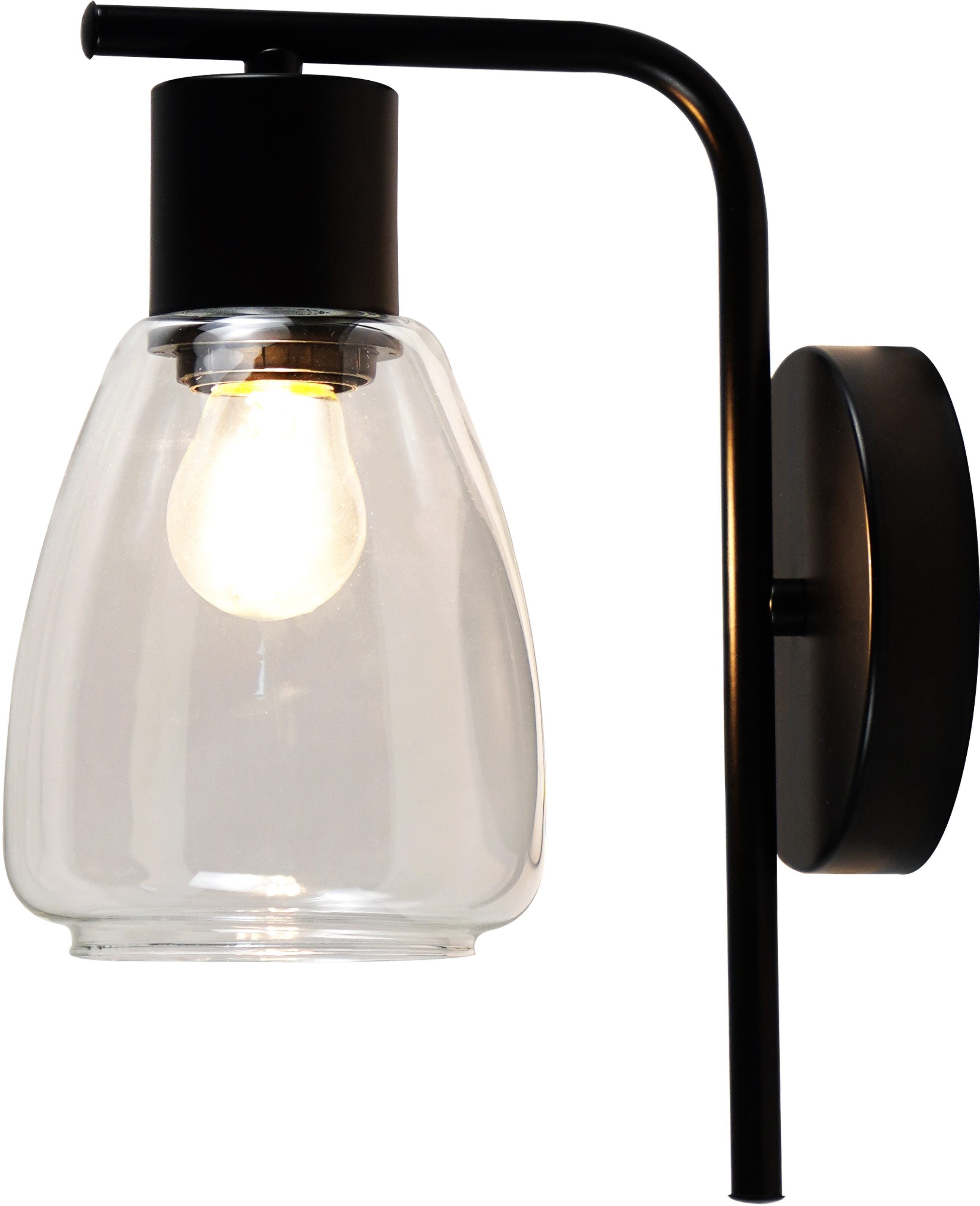 Candellux Moldo kinkiet 1x40 W czarny-przezroczysty 21-35110