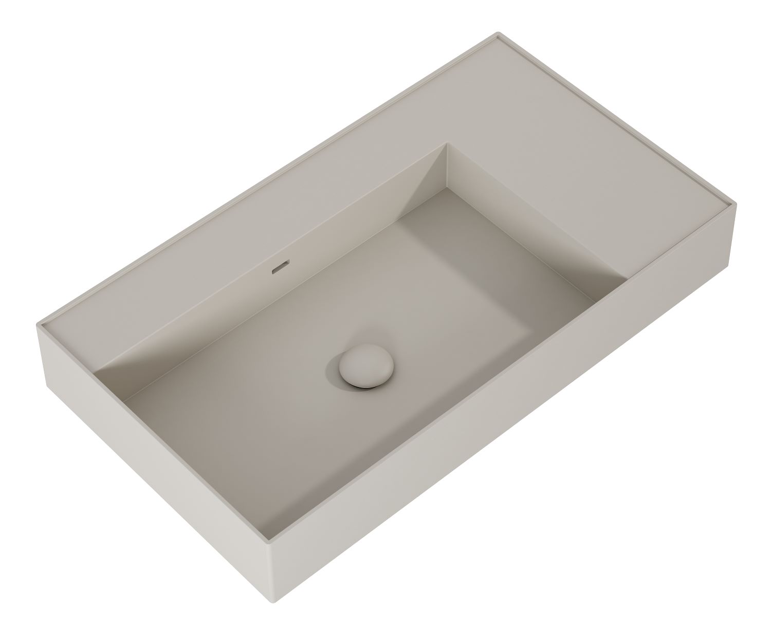 Elita Level umywalka 80,5x45,5 cm prostokątna ścienna lewa fume matt RE041461177020