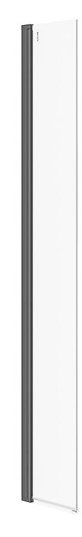 Cersanit Mille ścianka prysznicowa walk-in 30 cm czarny połysk/szkło przezroczyste S161-011