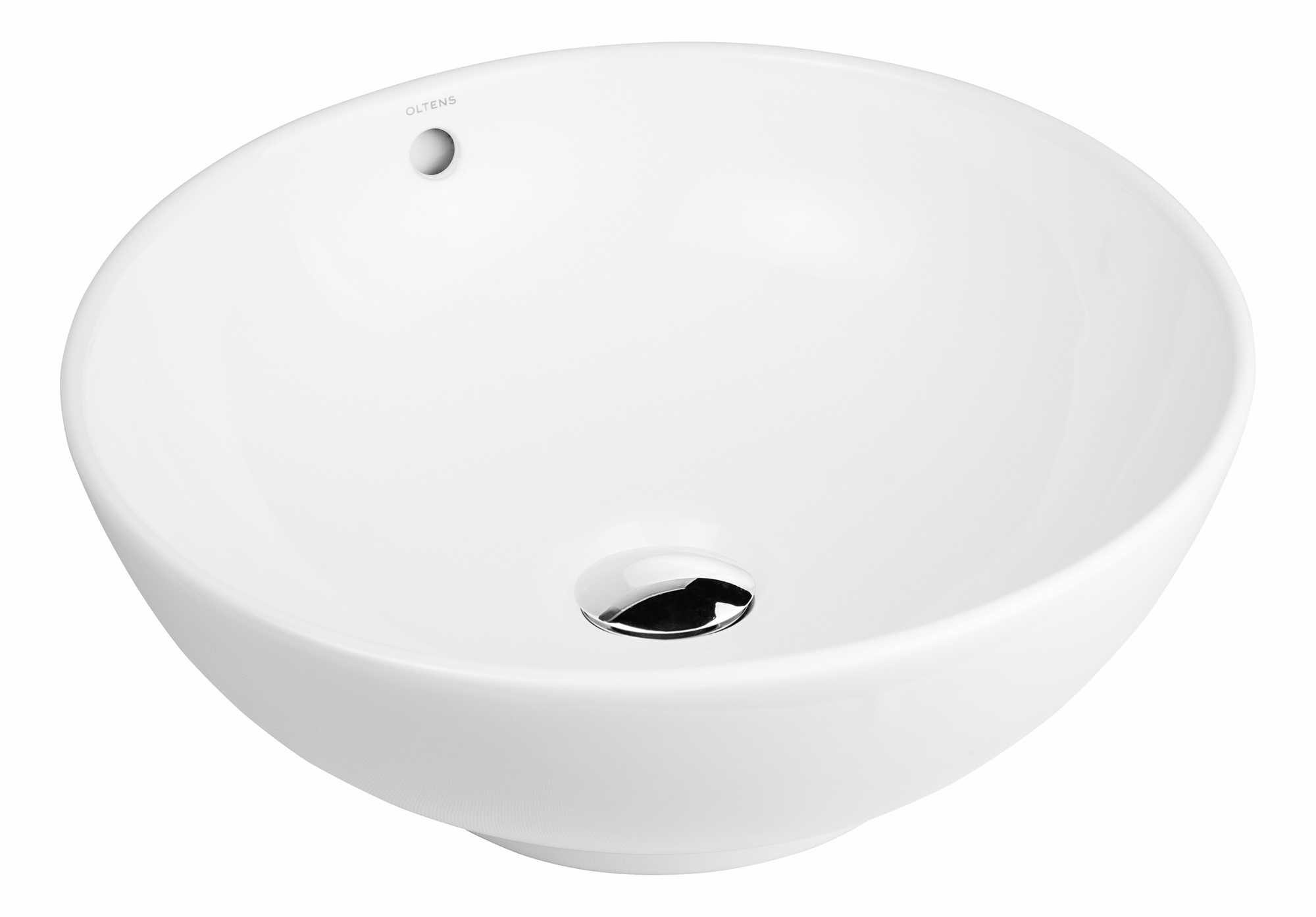 Oltens Fana umywalka 42 cm nablatowa okrągła biała 40312000 - Wysyłka w 24h