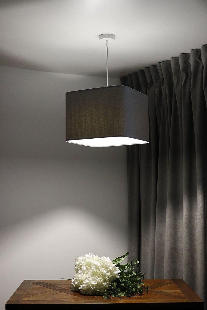 BPS Koncept Kwadro len light lampa wisząca 1x60 W szary/popielaty KW-009-40W20
