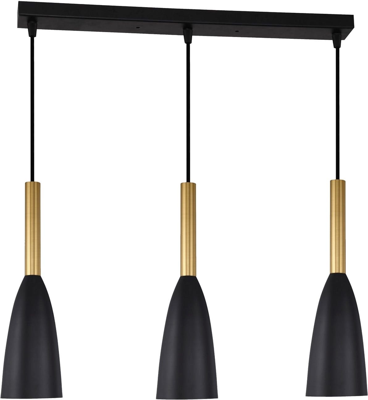 Light Prestige Solin lampa wisząca 3x60W czarna/złota LP-181/3LBK/GD