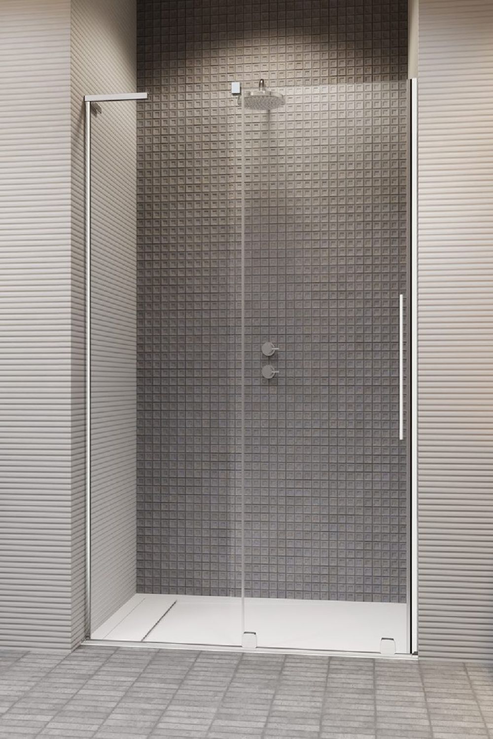 Radaway Furo SL DWJ drzwi prysznicowe 110 cm rozsuwane chrom połysk/szkło przezroczyste (10307572-01-01L/10110530-01-01)