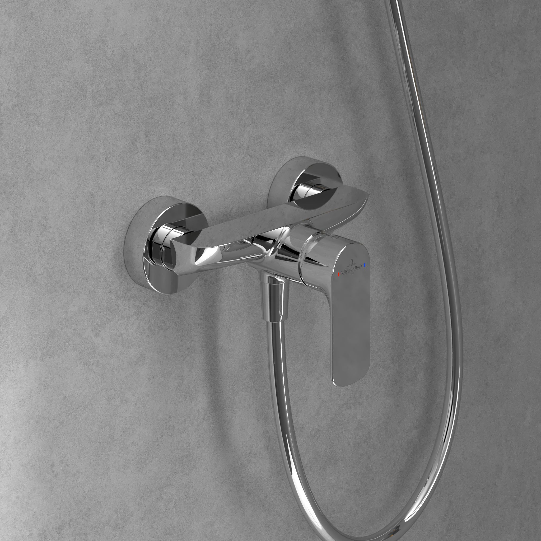 Villeroy & Boch O.Novo bateria prysznicowa ścienna chrom TVS10400100061