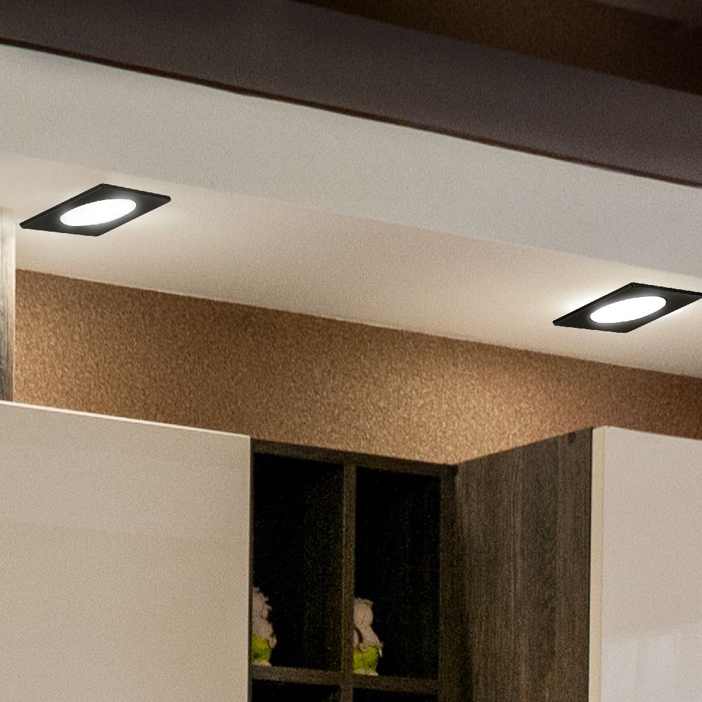 Goldlux Olin lampa do zabudowy 1x8 W czarna 305879