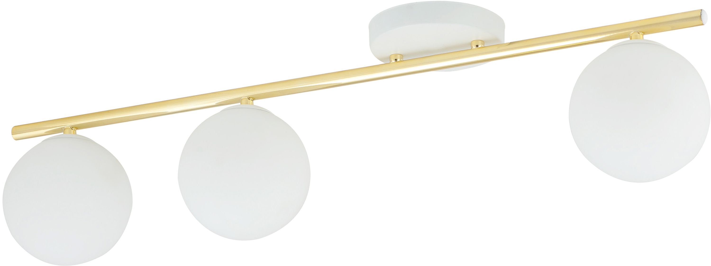 Emibig Monza lampa podsufitowa 3x10W biały/złoty/opal 1253/3
