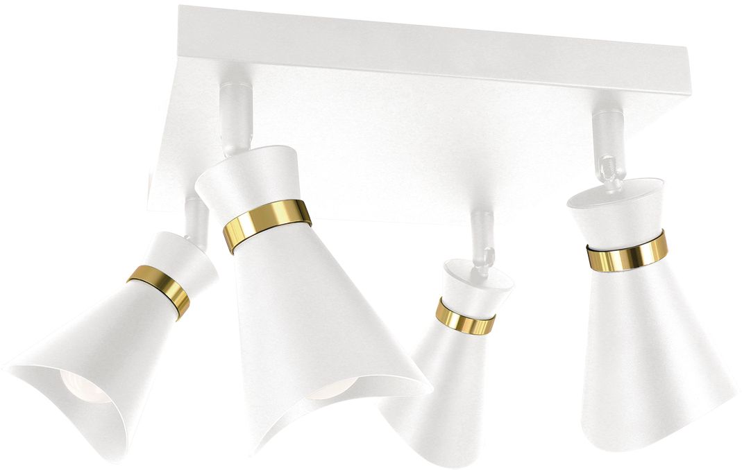 Strühm Loreta lampa podsufitowa 4x35 W biała-złota 04321