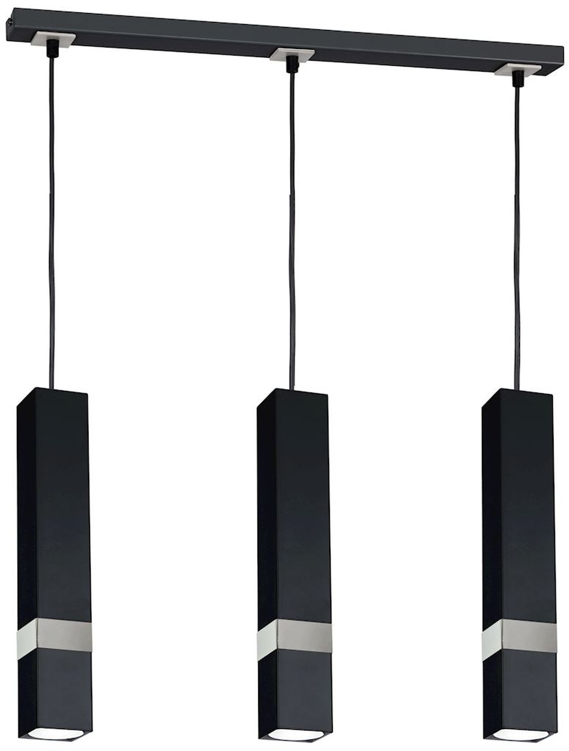 Milagro Vidar lampa wisząca 3x8W czarna/chrom MLP6288