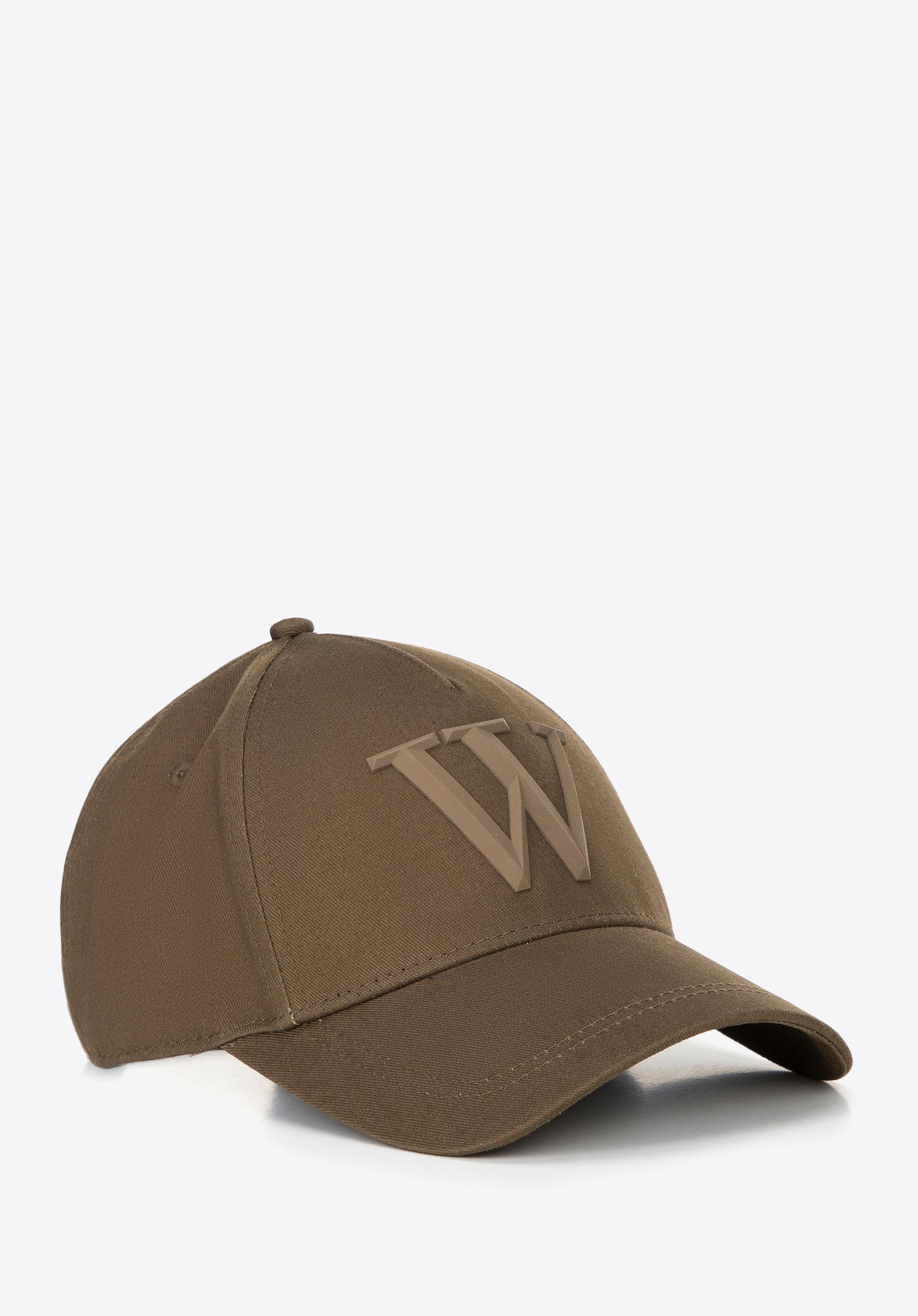 Bawełniana czapka z daszkiem unisex khaki