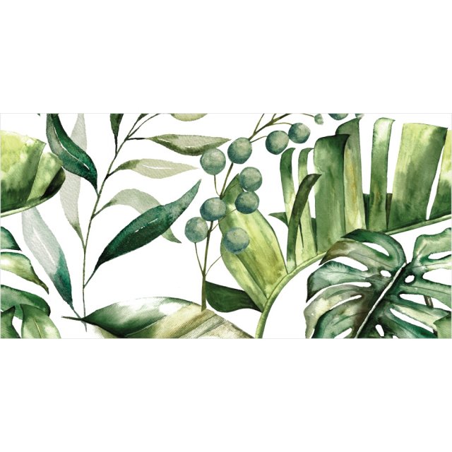 Płytka ścienna dekoracyjna Alfa-Cer TROPIC WHITE DEC. B glossy 29,8x5