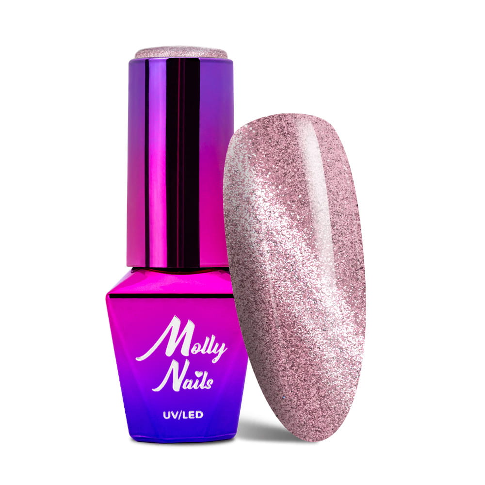 Lakier hybrydowy Molly Nails Cat Eye Womanity Lipstick 8g Nr 441