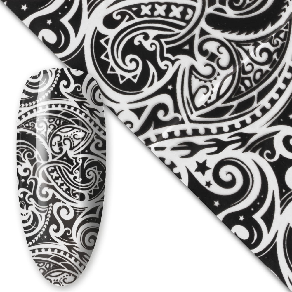 Folia transferowa do paznokci 80 cm Black Nr 6