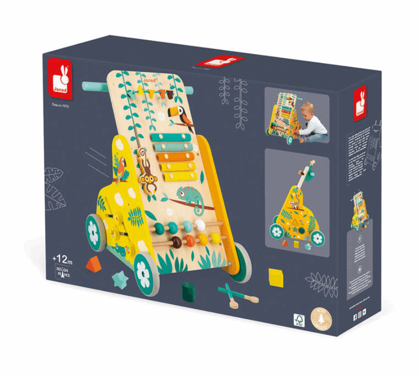 Janod Wielofunkcyjny pchacz edukacyjny Tropik 12m+ - 08269