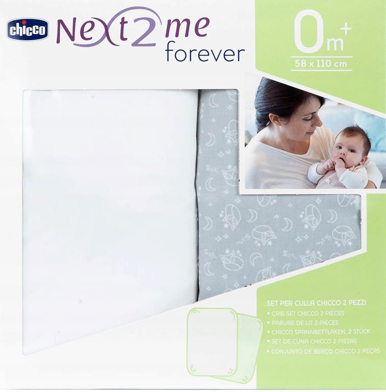 Chicco, Prześcieradełko do Next2Me Forever - 2 szt-Grey Fox