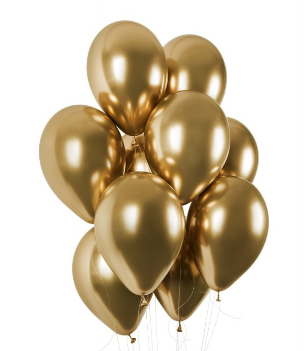 Balony Glossy 30cm, złoty (1 op. / 50 szt.)