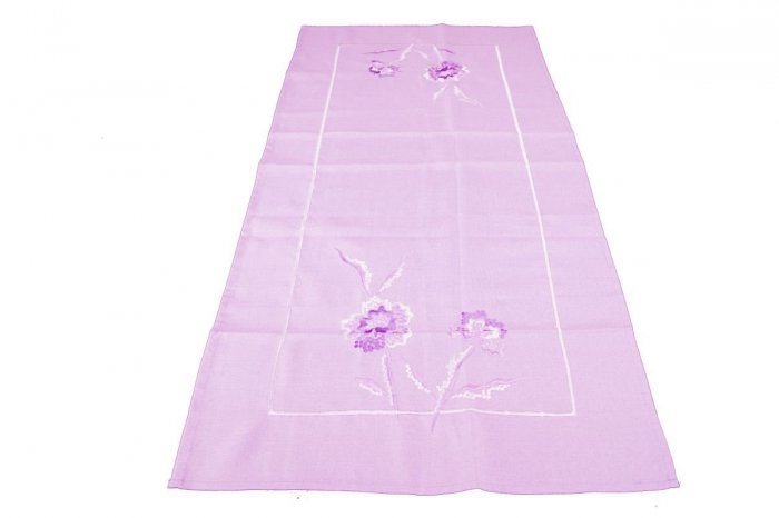 Obrus Haftowany Bruna 971-2 50x100 cm kolor: Fioletowy