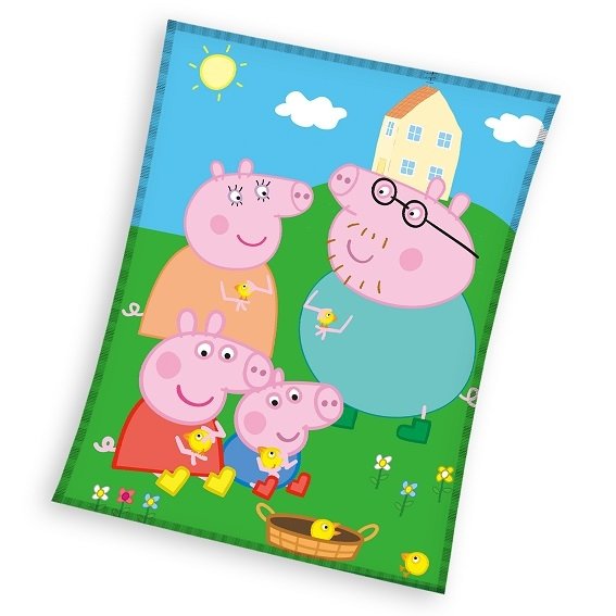 Koc z mikrofibry licencyjny coral - Peppa Pig - 150x200cm wz. PP212119