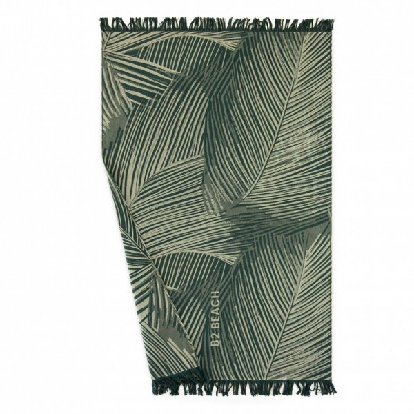 Ręcznik - fouta PALMS zielony - rozmiar 100x160