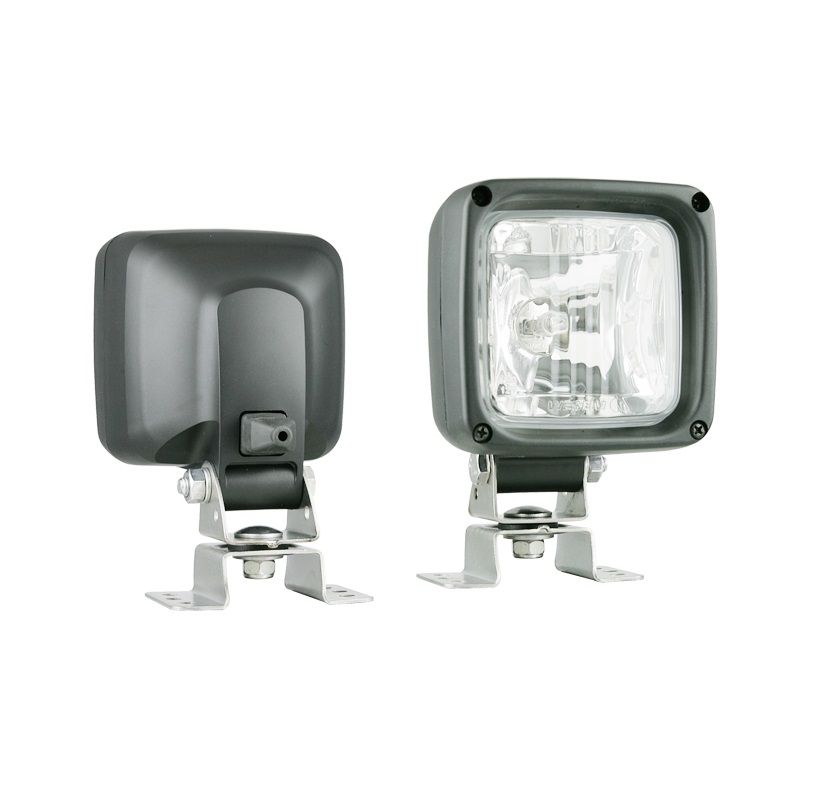 Halogenowa lampa robocza z uchwytem omega i złączem AMP Faston H3 24V LKR5FF.46513 Wesem