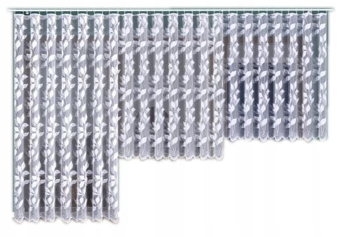 Firany balkonowe szer 200x250 400x160 cm LISTKI