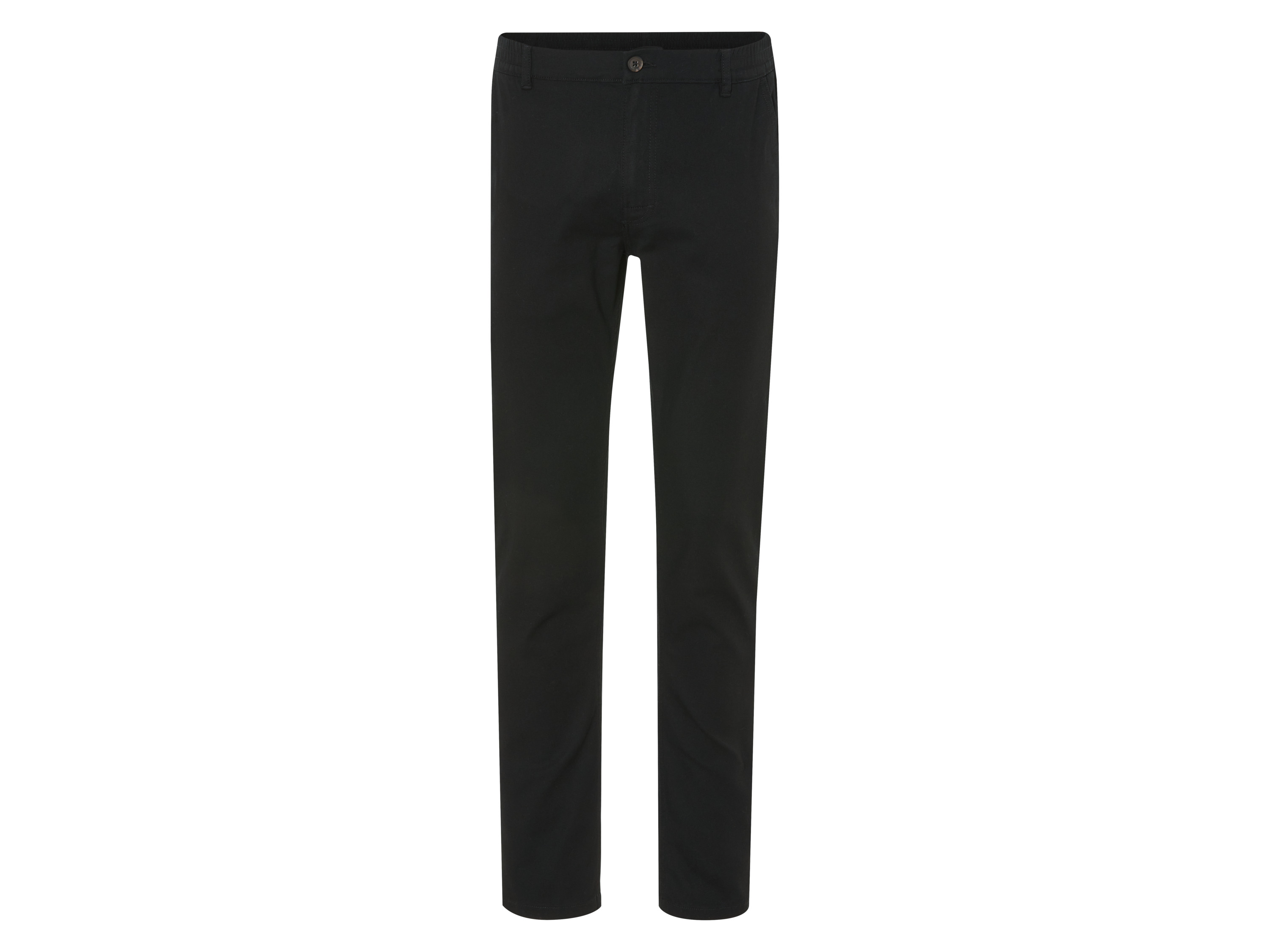 Livergy Chinosy męskie slim fit Czarny, L 52/54