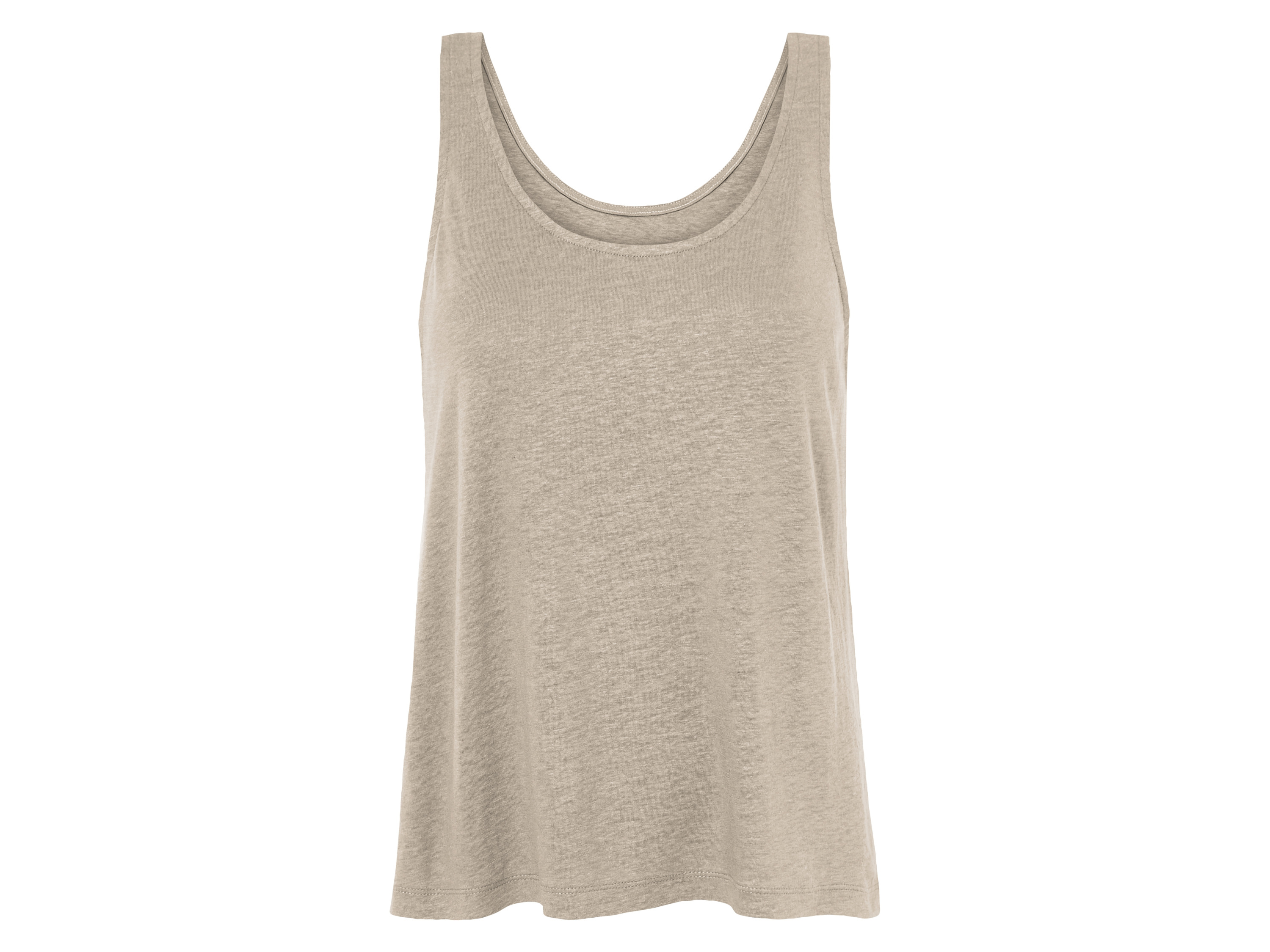 esmara Top damski z lnem Taupe, S 36/38