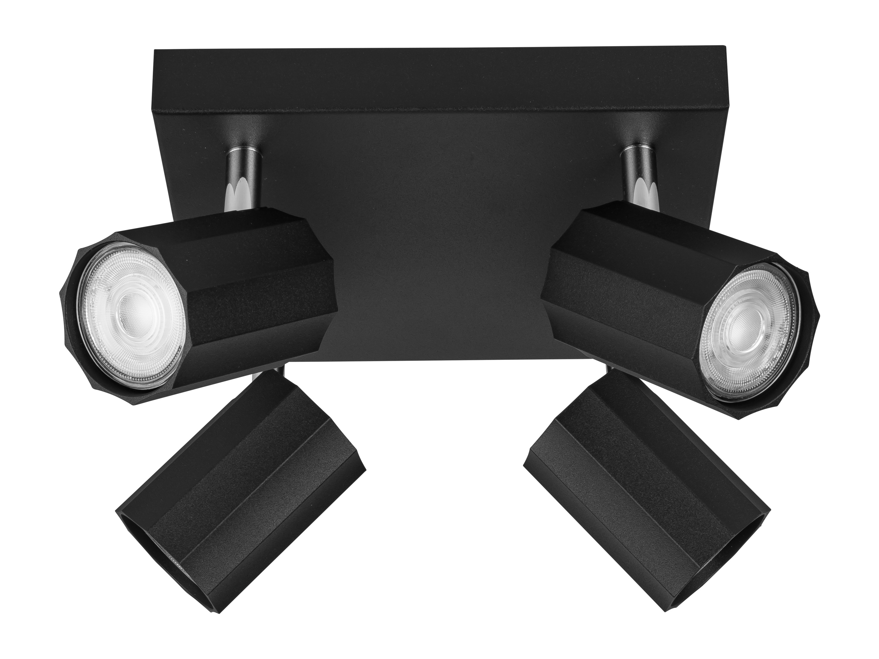 Livarno home Lampa sufitowa/ścienna, obrotowa Reflektor sufitowy, 4-punktowy, Czarny