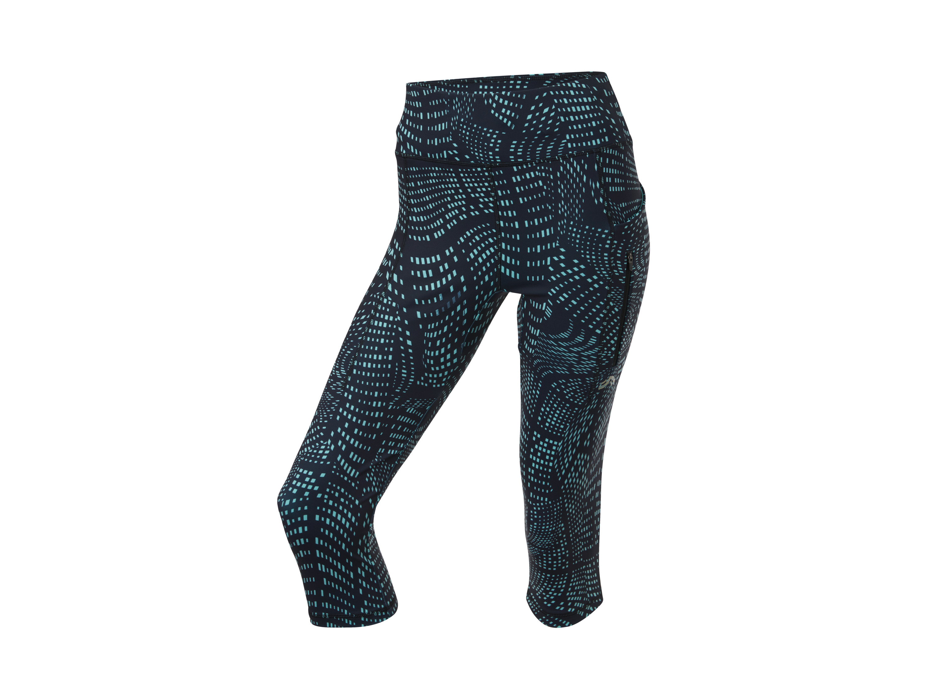 Crivit Legginsy funkcyjne 3/4 damskie z wysokim stanem Petrol, M40/42