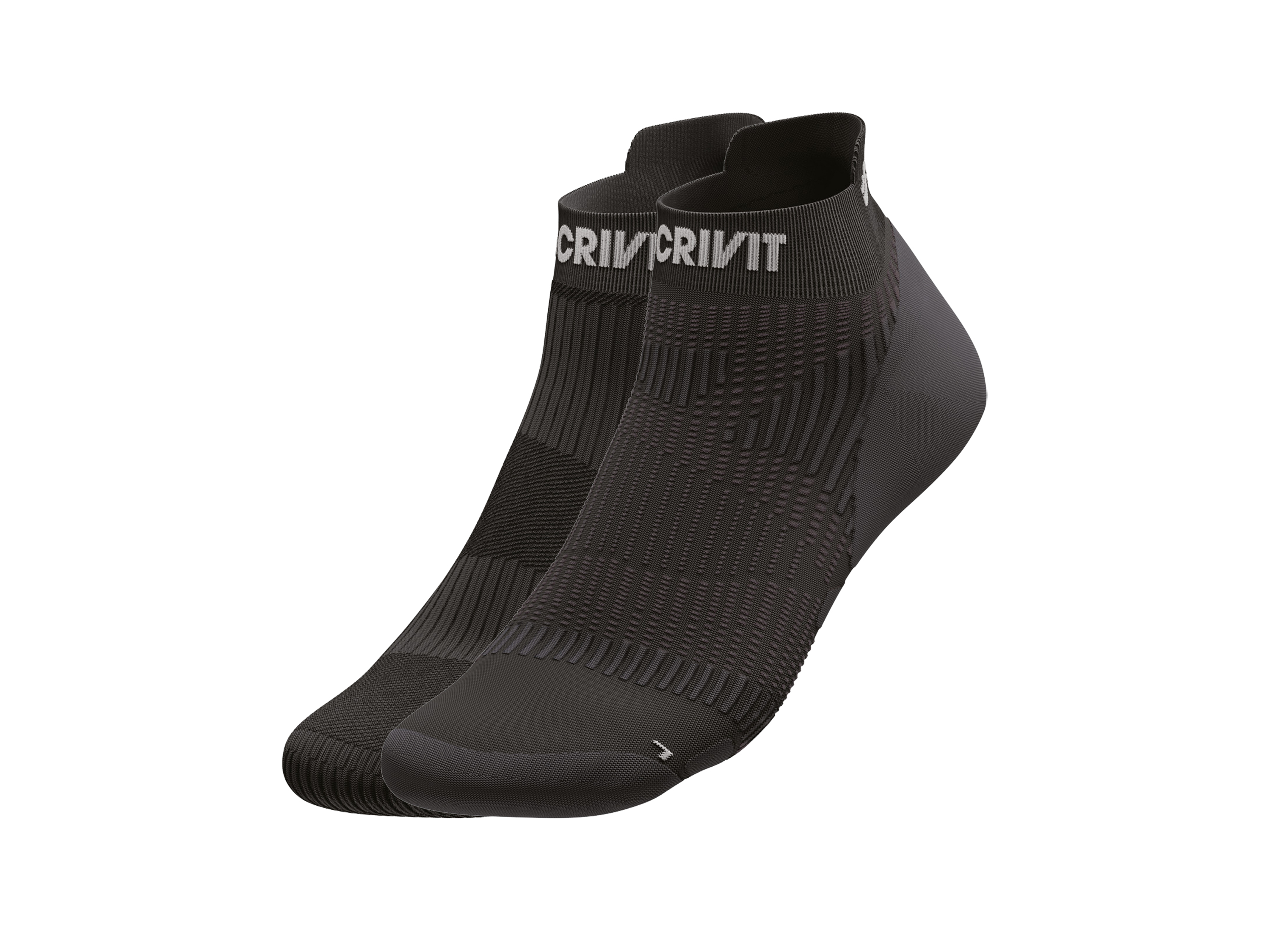 Crivit Skarpetki damskie do biegania SmartStep, 2 pary Czarny/ szary, 37/38