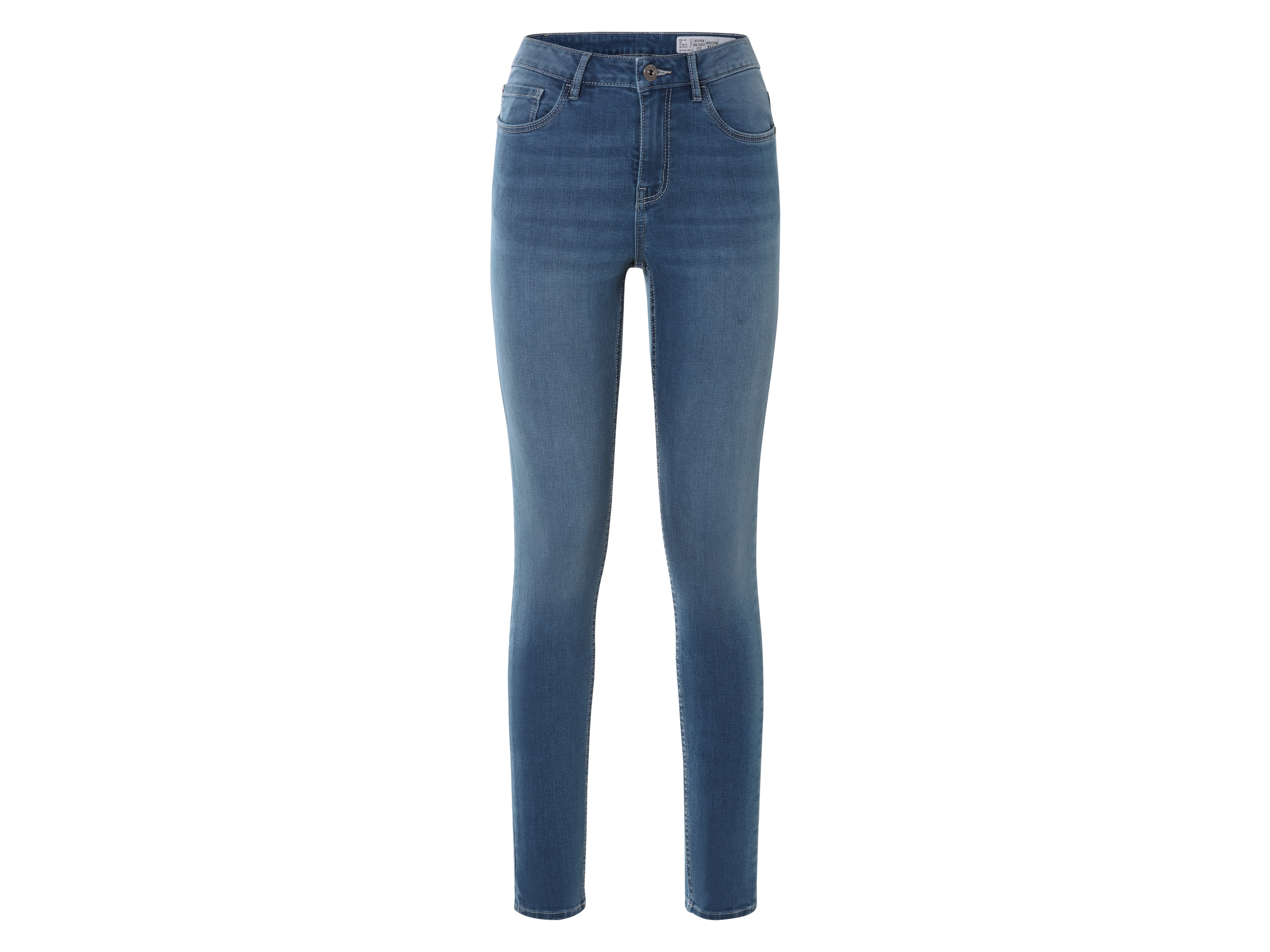 esmara Jeansy damskie z bawełną, Super Skinny Fit 38 długa długość, Jasnoniebieski