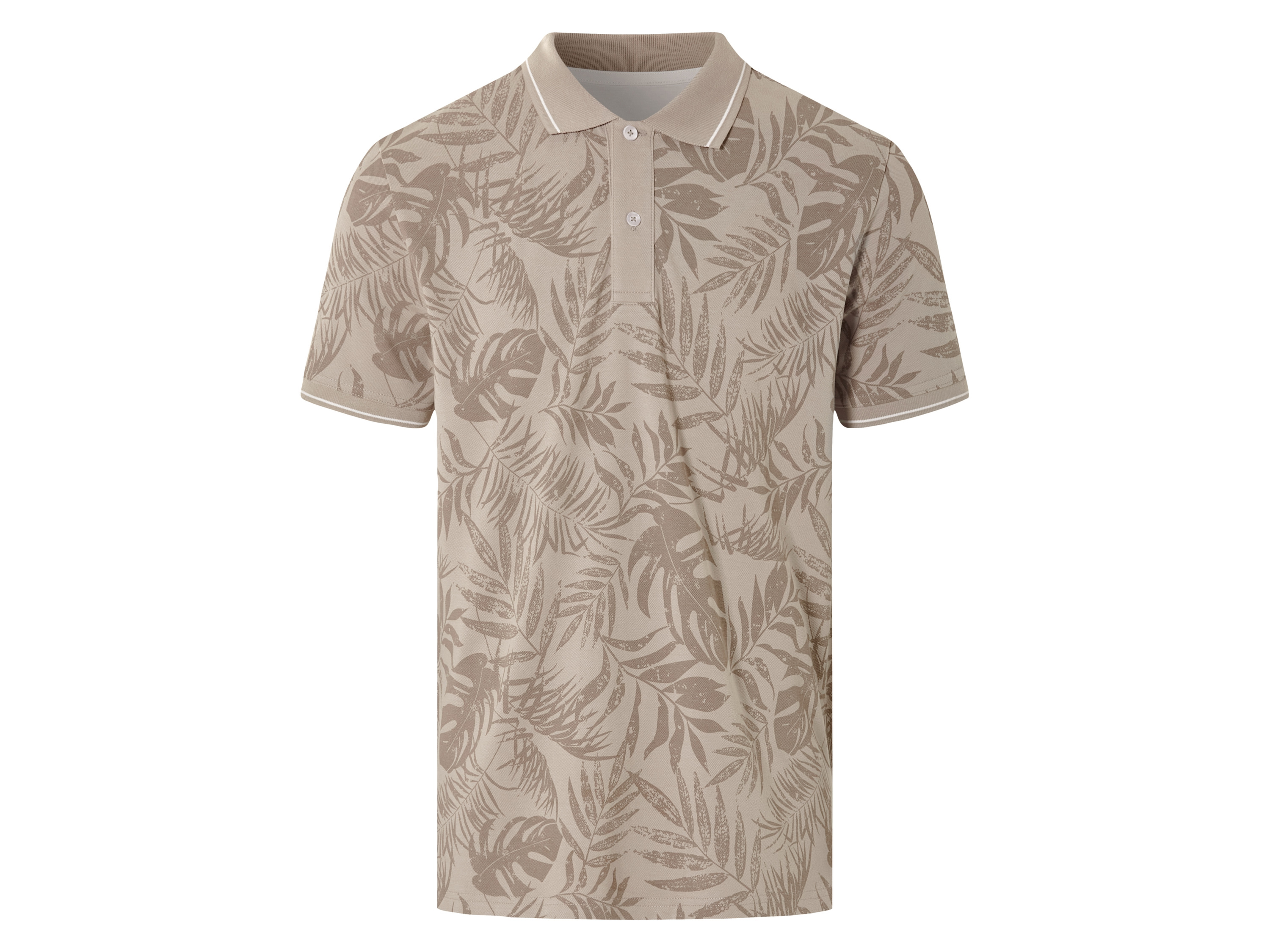 Livergy Koszulka polo męska z bawełny Biały/zielony, XL 56/58