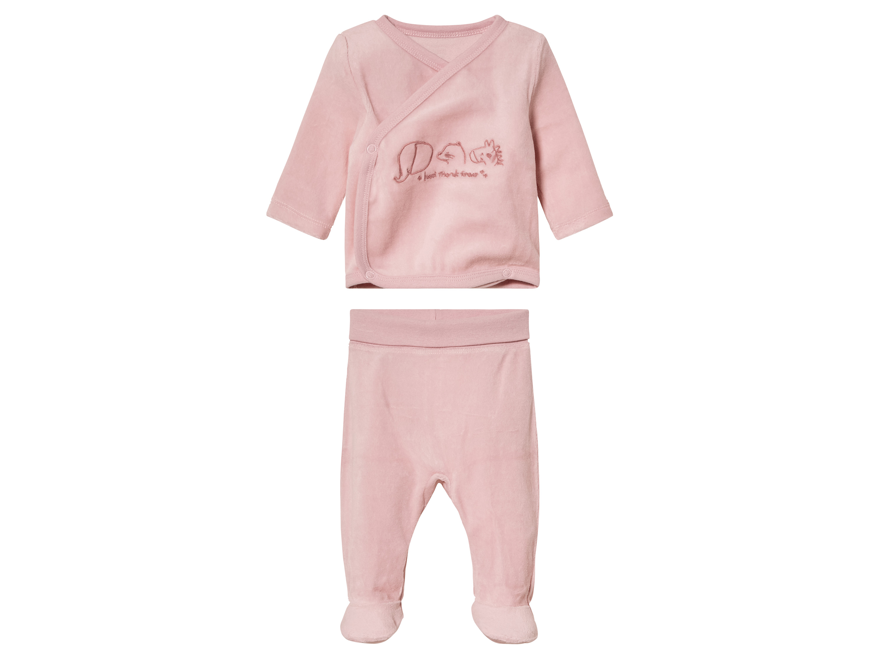 lupilu Komplet, Baby Nicki, 2-częściowy, z bio-bawełny Różowy, 50/56