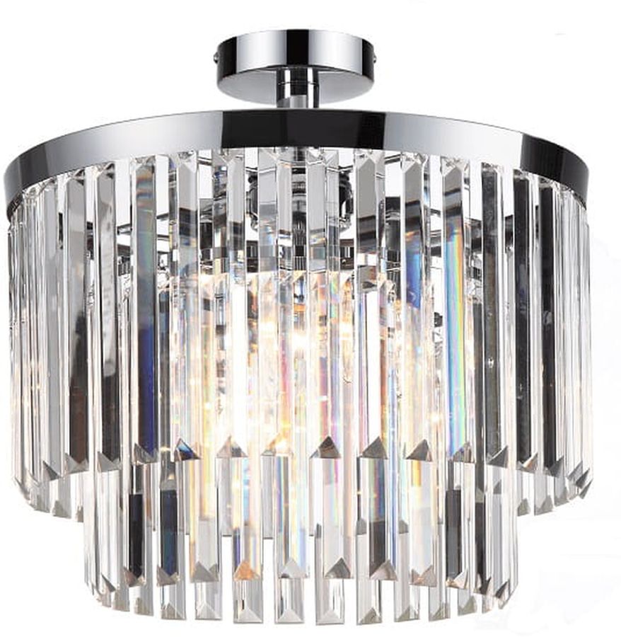 Darmowa Dostawa - Lampa podsufitowa 4x40 W chrom-przezroczysta Light Prestige Vetro LP29104C